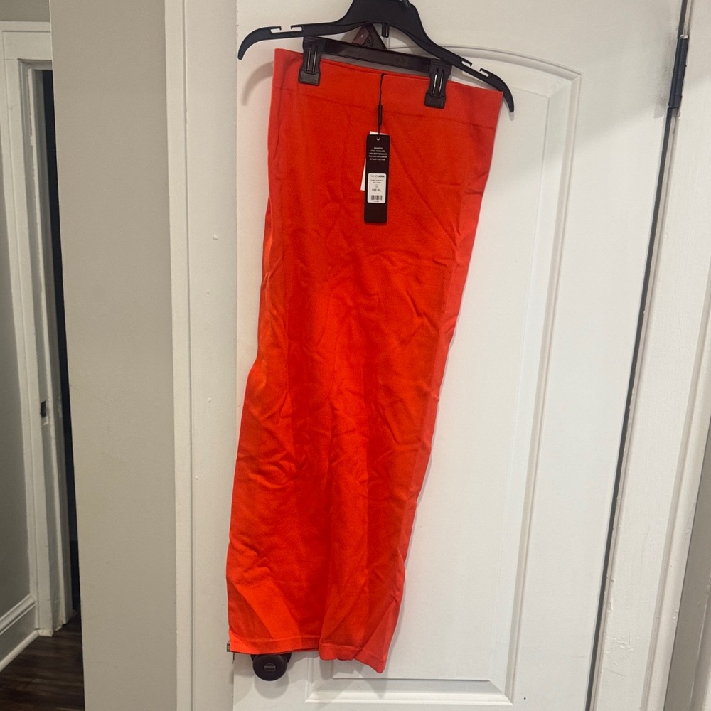 Elegant Orange Women's Cassie seamless midi dress